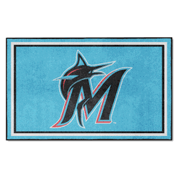 Miami Marlins 4ft. x 6ft. Plush Area Rug