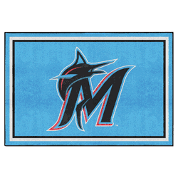 Miami Marlins 5ft. x 8 ft. Plush Area Rug