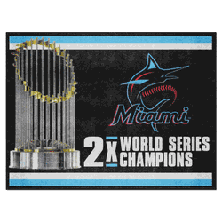 Miami Marlins 8ft. x 10 ft. Plush Area Rug