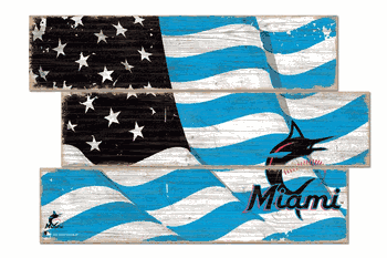 Miami Marlins American Flag 3 Plank