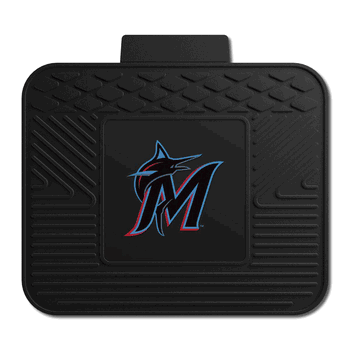 Miami Marlins Back Seat Car Utility Mat - 14in. x 17in.