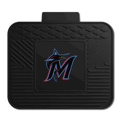 Miami Marlins Back Seat Car Utility Mat - 14in. x 17in.