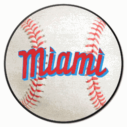 Miami Marlins Baseball Rug - 27in. Diameter