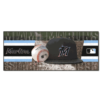 Miami Marlins Baseball Runner Rug - 30in. x 72in.