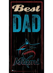 Miami Marlins Best Dad 6x12 Sign