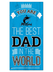 Miami Marlins Best Dad in the World 6x12 Sign