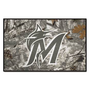 Miami Marlins Camo Starter Mat Accent Rug - 19in. x 30in.