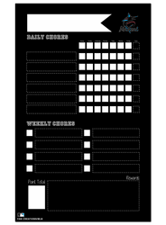 Miami Marlins Chore Chalk Board 11x19 Sign