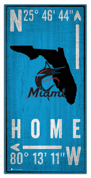 Miami Marlins Coordinate 6x12 Sign