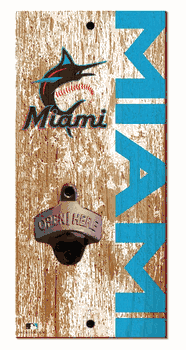 Miami Marlins Distressed Bottle Opener