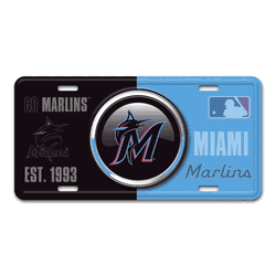 Miami Marlins Embossed Metal License Plate