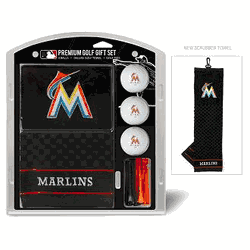 Miami Marlins Embroidered Towel Golf Gift Set
