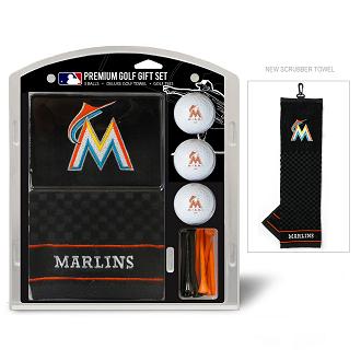 Miami Marlins Embroidered Towel Golf Gift Set
