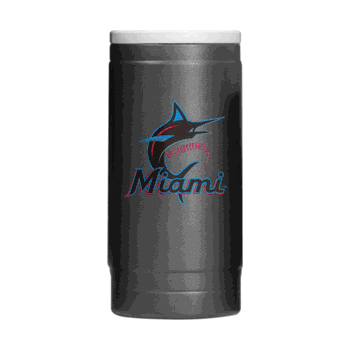 Miami Marlins Flipside Powder Coat Slim Can Coolie