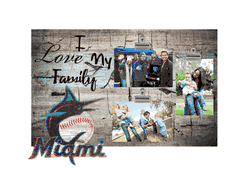 Miami Marlins I Love my Family Clip Frame
