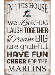 Miami Marlins In This House 11x19 Sign