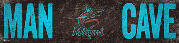 Miami Marlins Man Cave 6x24 Sign