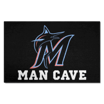 Miami Marlins Man Cave Starter Mat Accent Rug - 19in. x 30in.