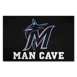 Miami Marlins Man Cave Starter Mat Accent Rug - 19in. x 30in.