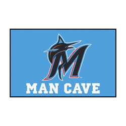Miami Marlins Man Cave Starter Mat Accent Rug - 19in. x 30in.