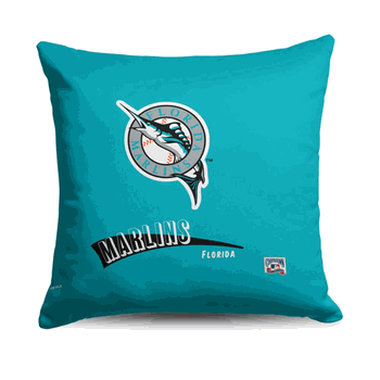 Miami Marlins MLB CC Throwback Throw Pillow