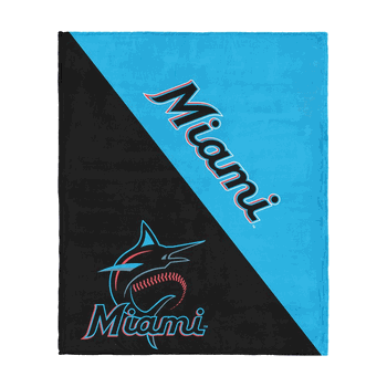 Miami Marlins MLB Halftone Silk Touch Throw Blanket 46x60 inches
