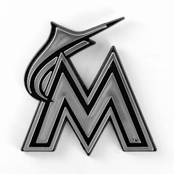 Miami Marlins Molded Chrome Plastic Emblem