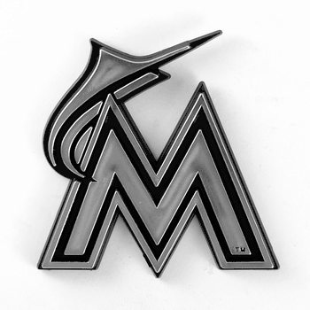 Miami Marlins Molded Chrome Plastic Emblem