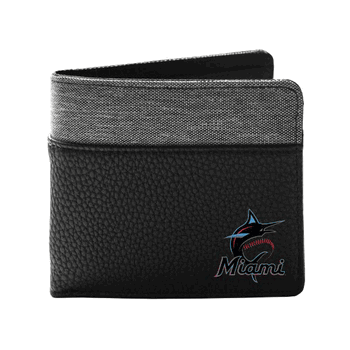 Miami Marlins Pebble BiFold Wallet BLCK