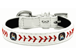 Miami Marlins Pet Collar Classic Baseball Leather Size Toy CO