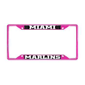 Miami Marlins Pink Metal License Plate Frame - 6.25