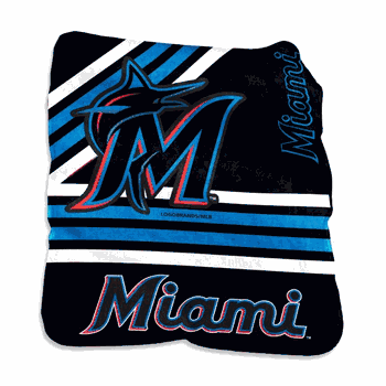 Miami Marlins Raschel Throw