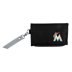 Miami Marlins Ribbon Organizer Wallet Gray