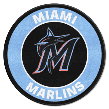 Miami Marlins Roundel Rug - 27in. Diameter