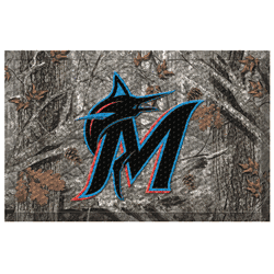 Miami Marlins Rubber Scraper Door Mat Camo