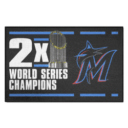 Miami Marlins Starter Mat Accent Rug - 19in. x 30in.