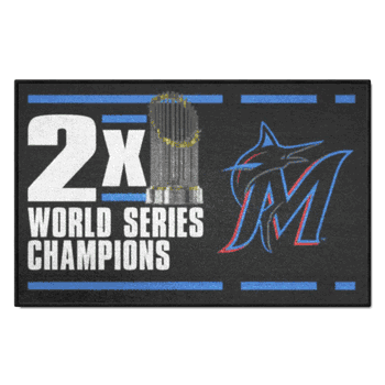 Miami Marlins Starter Mat Accent Rug - 19in. x 30in.