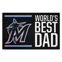 Miami Marlins Starter Mat Accent Rug - 19in. x 30in. World's Best Dad Starter Mat