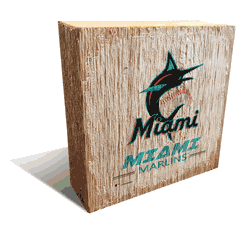 Miami Marlins Team Logo Block 6X6