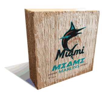 Miami Marlins Team Logo Block 6X6