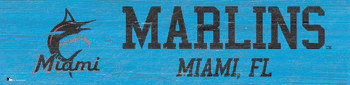 Miami Marlins Team Name 6x24 Sign