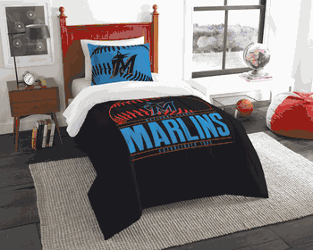 MLB Miami Marlins Grandslam Twin Comforter Set
