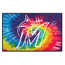 Miami Marlins Tie Dye Starter Mat Accent Rug - 19in. x 30in.