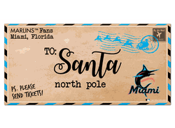 Miami Marlins To Santa 6x12 Sign