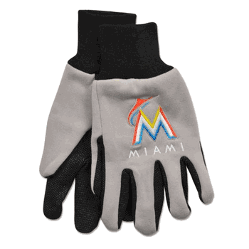 Miami Marlins Two Tone Gloves - Adult Size
