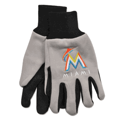 Miami Marlins Two Tone Gloves - Adult Size