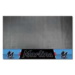 Miami Marlins Vinyl Grill Mat - 26in. x 42in.