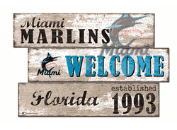 Miami Marlins Welcome 3 Plank