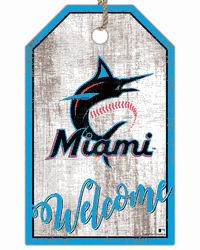 Miami Marlins Welcome Team Tag 11x19 Sign
