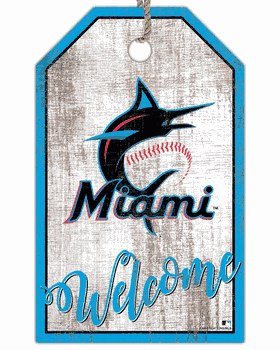 Miami Marlins Welcome Team Tag 11x19 Sign